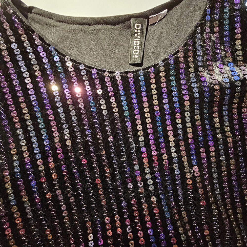 H&M - Black Velvet & Sequin Dress